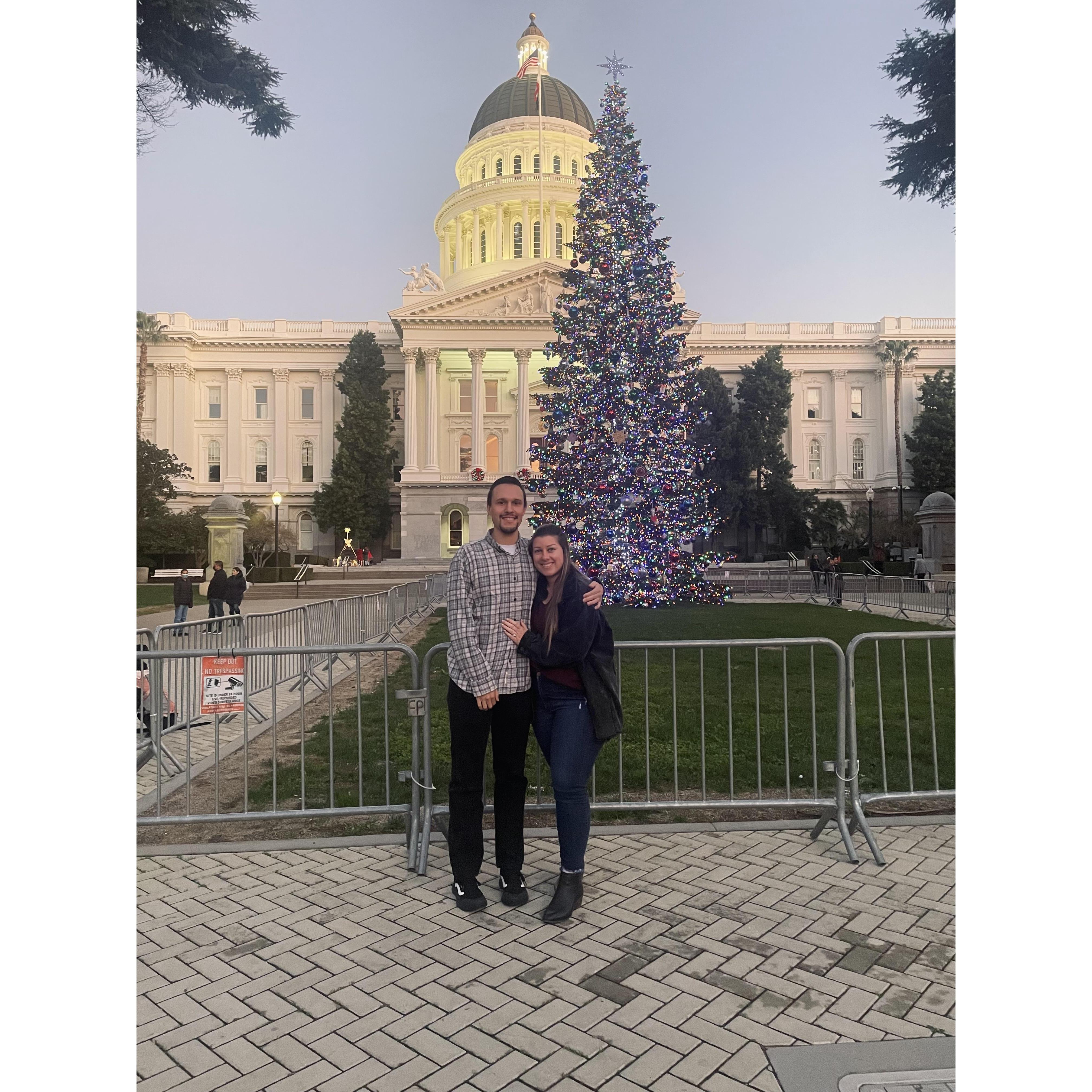January 2022; trip to Sacramento for New Year's. He was asleep by 10:00 pm.