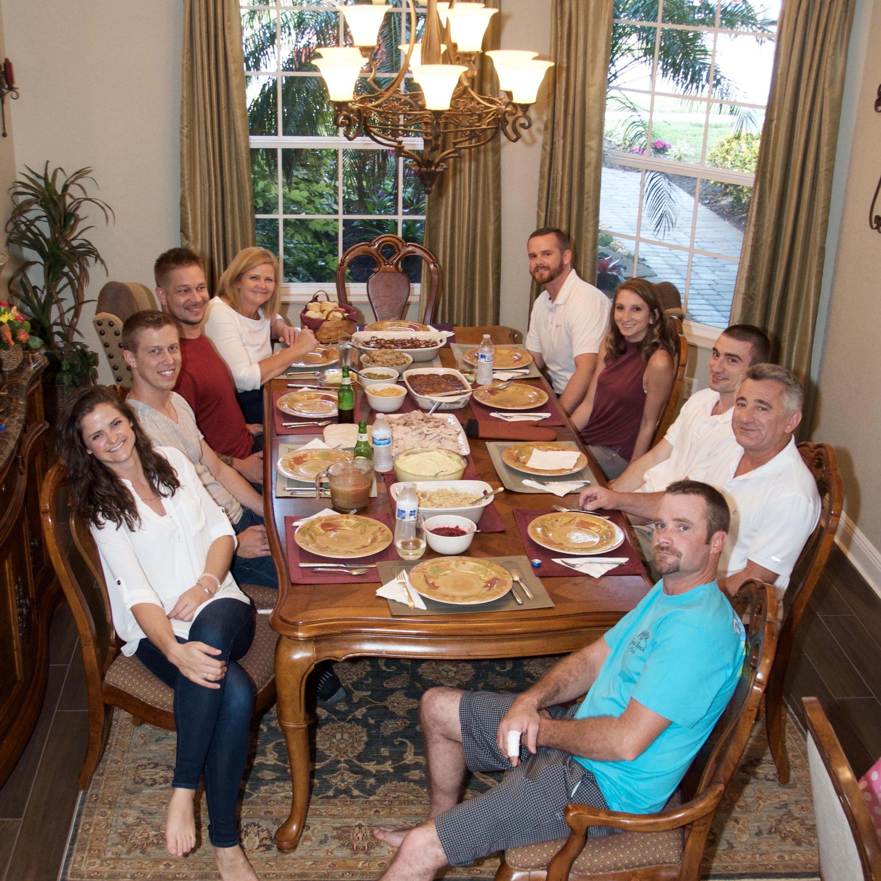 Jess spending time with the Kornhaus family on Thanksgiving