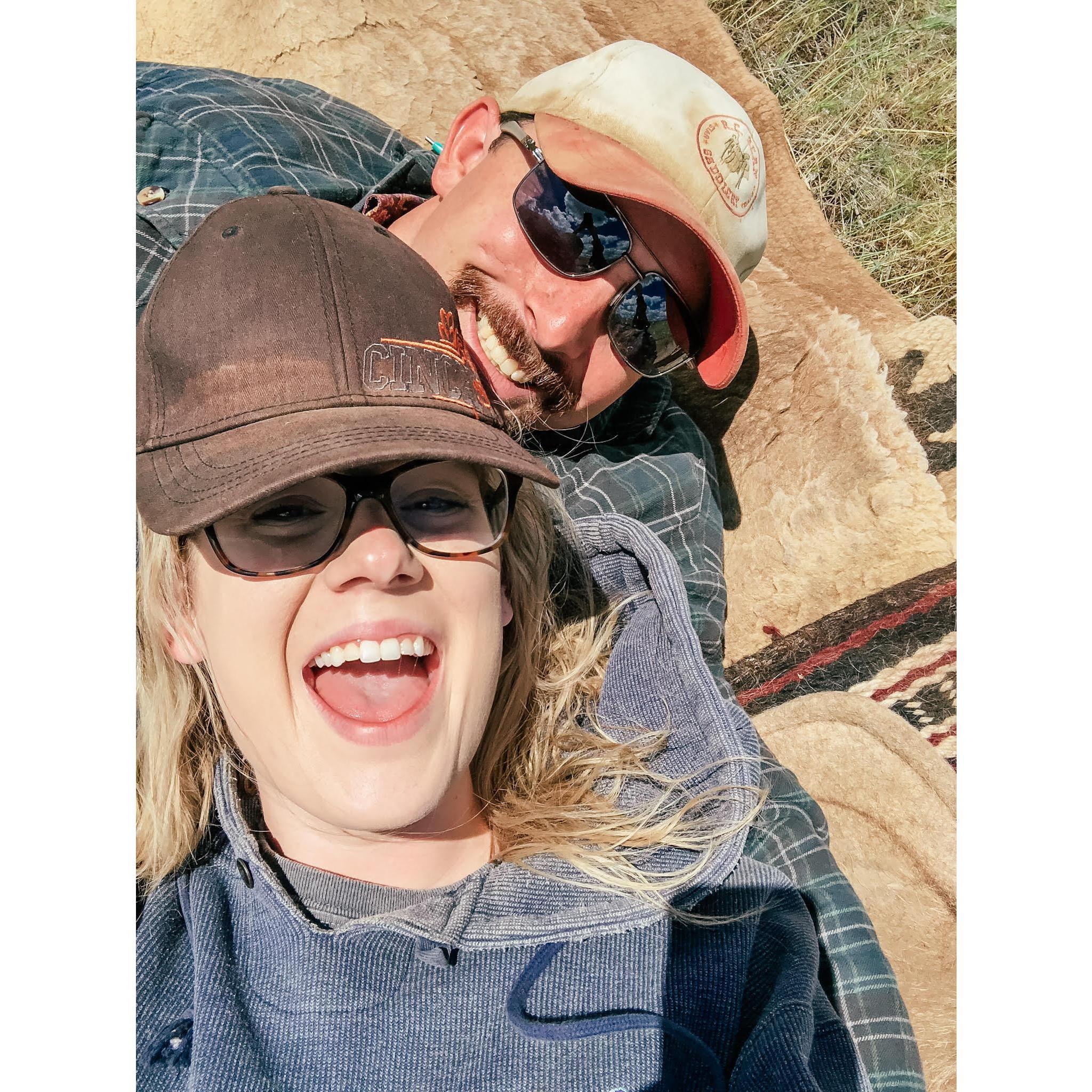 June 10th 2018 - Took a nap in a field while we waited for cows