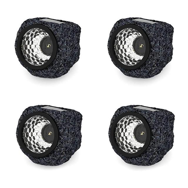 Pure Garden 50-21 Rock lights, 4" x 4.5" x 4.5", Black/Gray