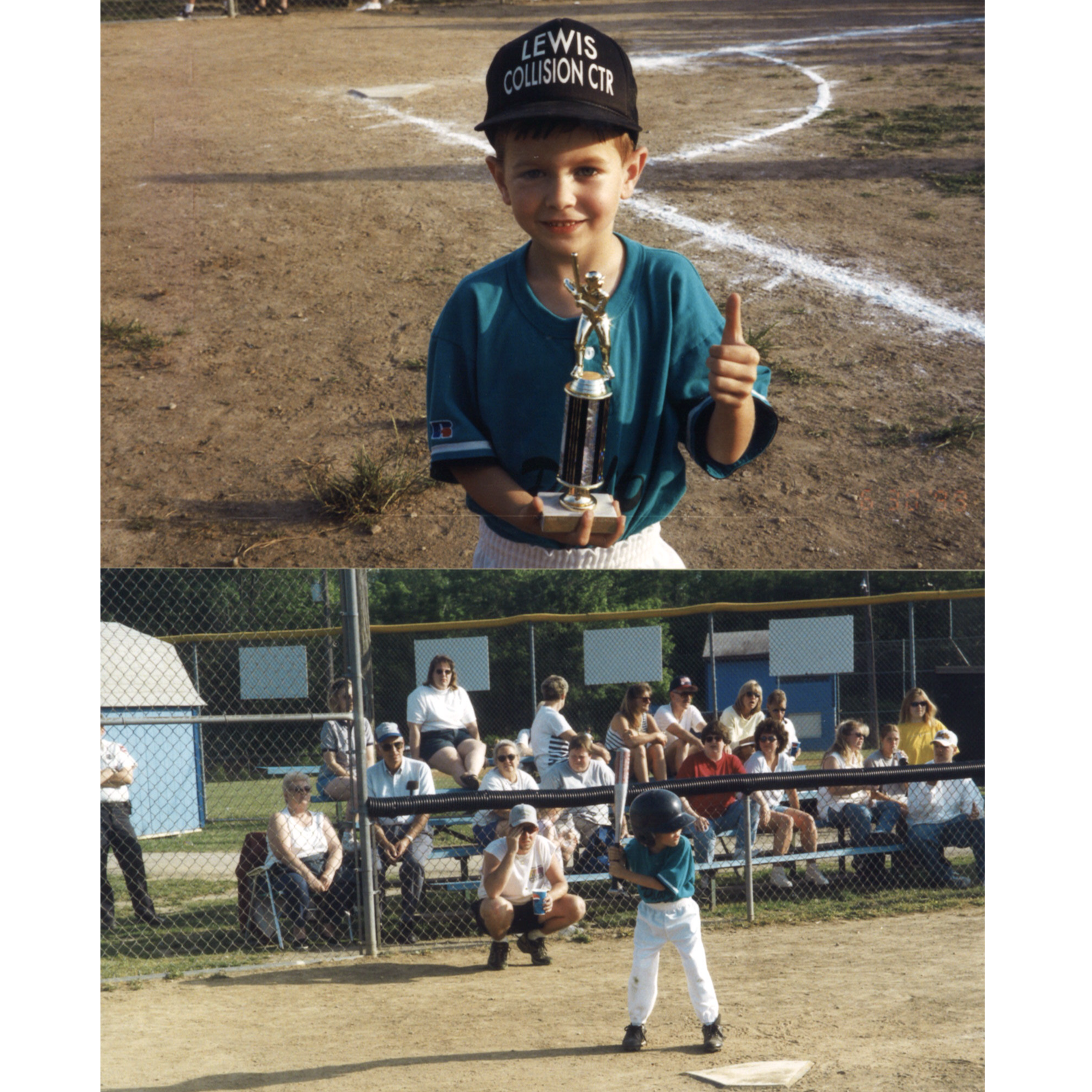 1999 - Alex playing coach-pitch baseball