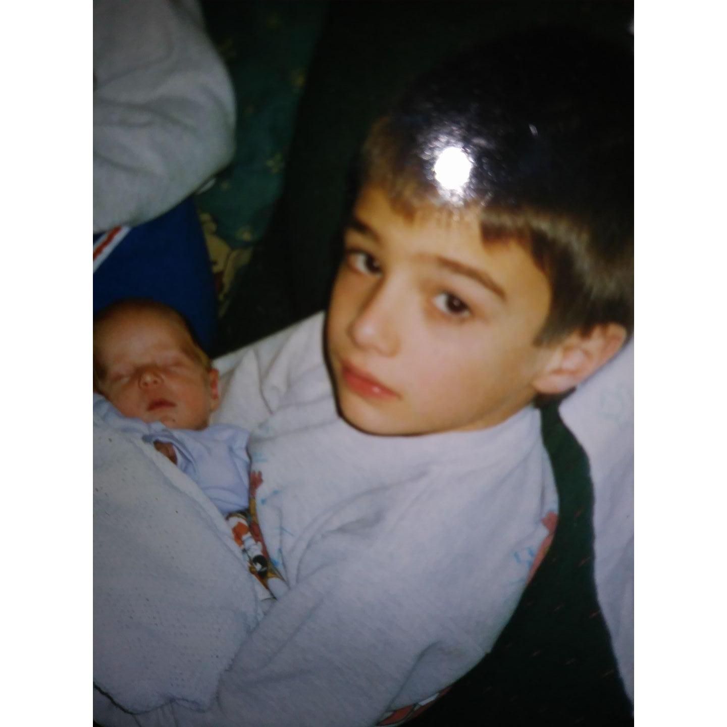 Steven with his baby sister Kenna
