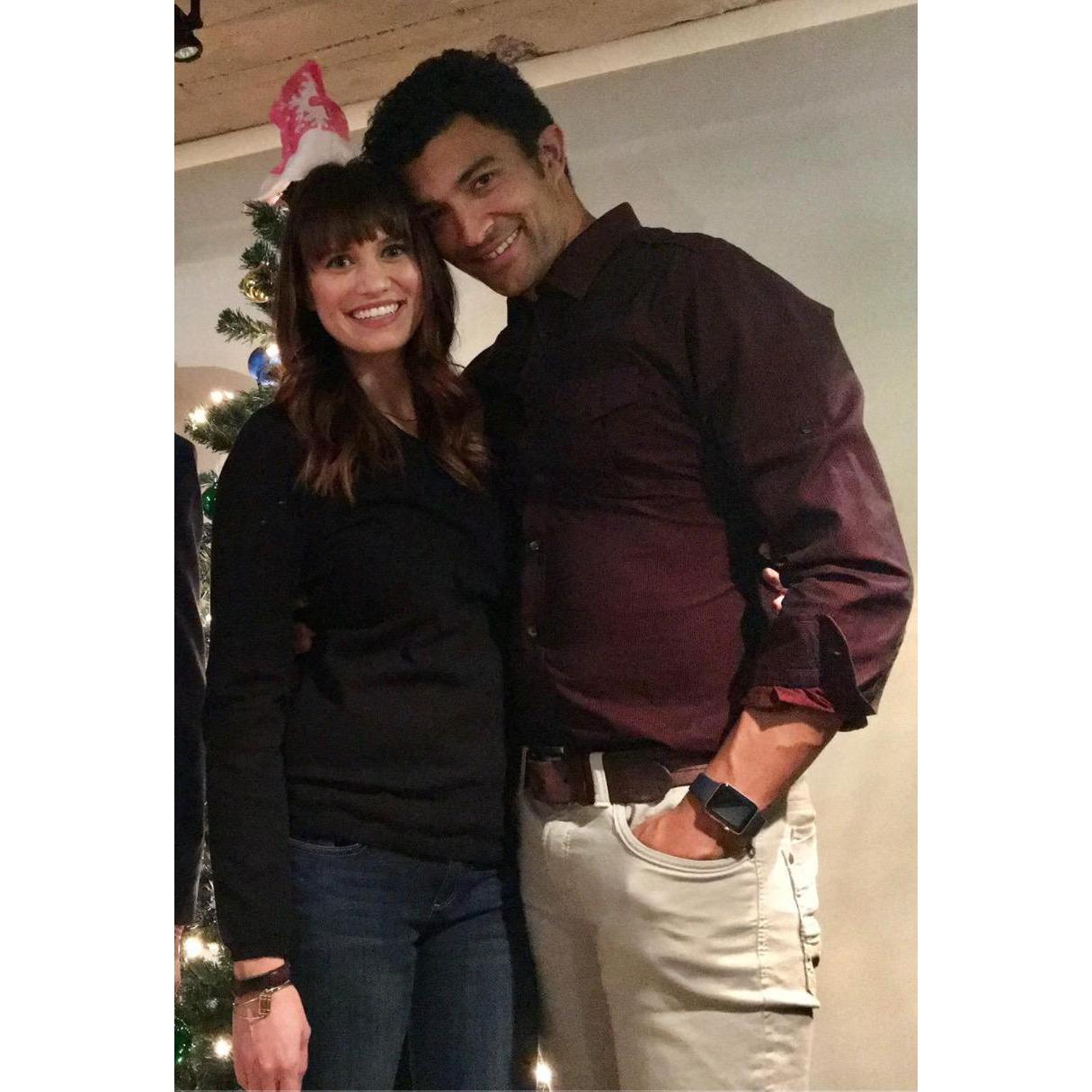 The day when they both wanted to be models for a Christmas catalogue.