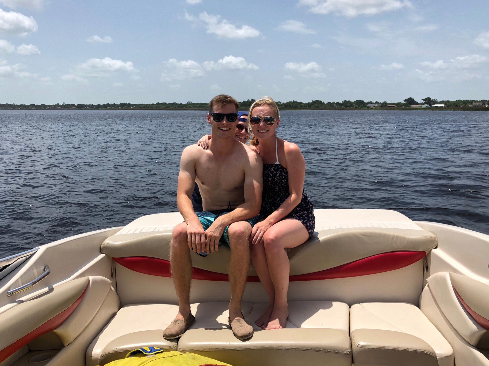 Boating in gator infested waters of Florida, luckily, we made it.
