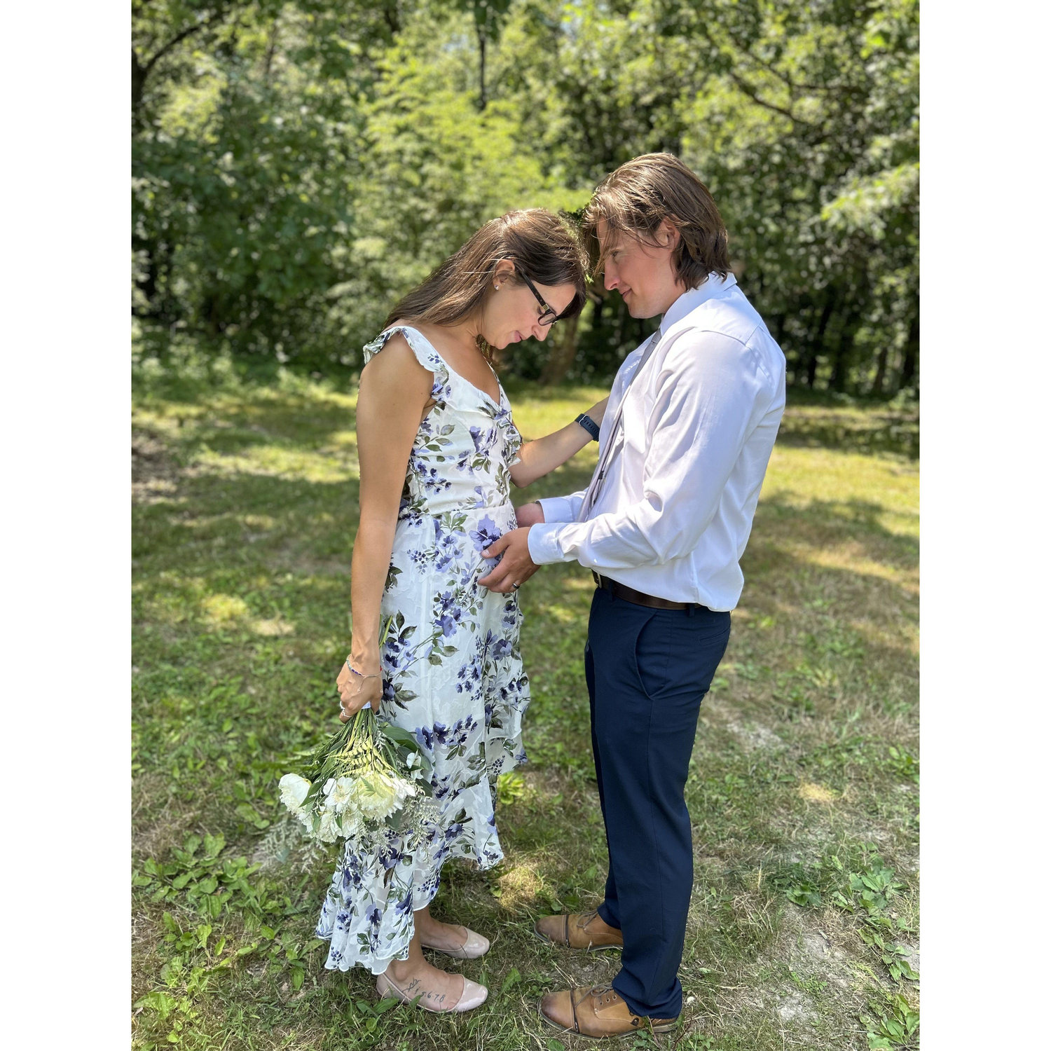 Belle was with us the first time we said "I do"