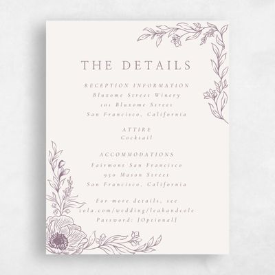 Light Oatmeal, Purple Wedding Enclosure - Fiora