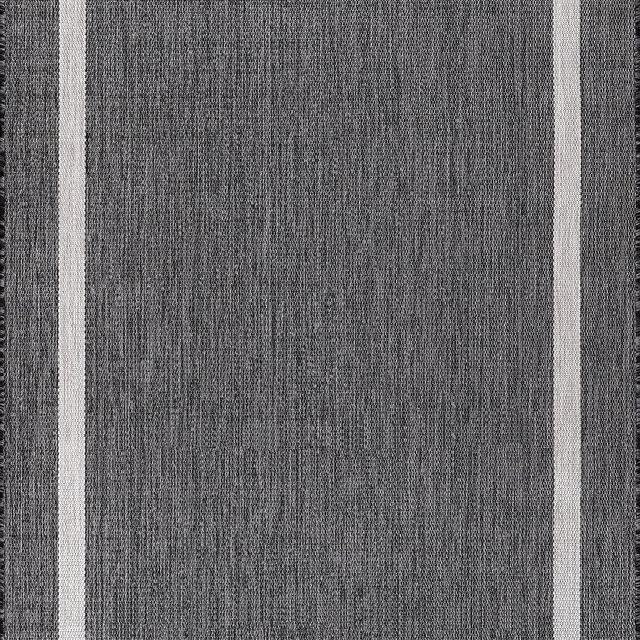 Lena Rug Modern Bordered Indoor Outdoor Area Rug Weather Resistant Outdoor Carpet for Porch Deck Balcony Backyard Patio Rug 9X12 Dark Gray