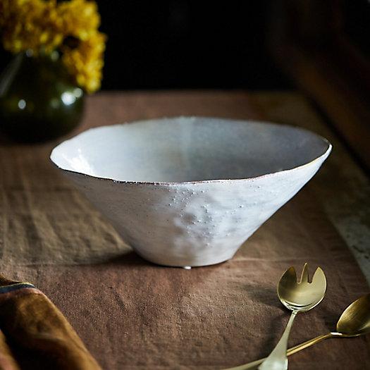 Icy Blue Ceramic Serving Bowl, Large