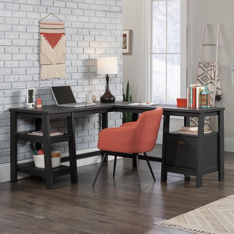 Sauder Manhattan Gate 59 W L Shaped Computer Desk With Cubby