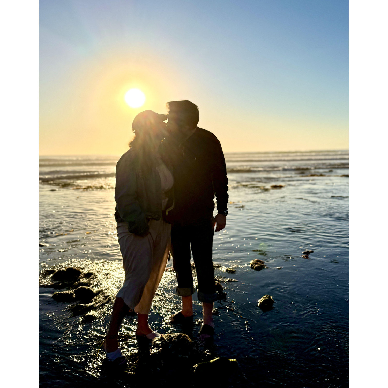 The tide pools at sunset