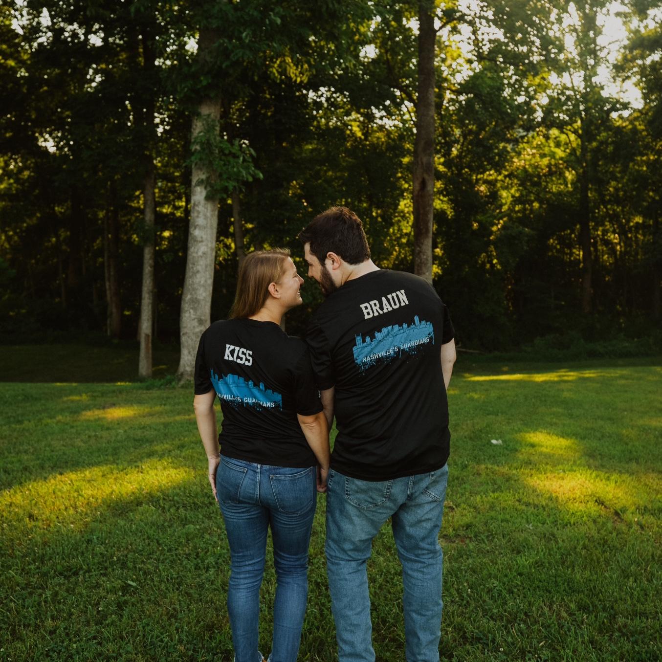 JT and Sierra first met in the police academy, but our love story didn’t start until a few years later!