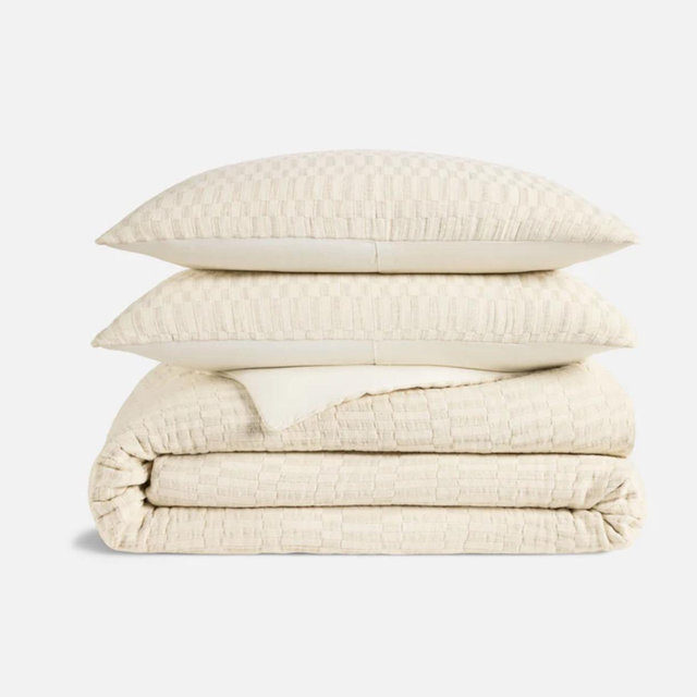 Woven Checkerboard Duvet Set
