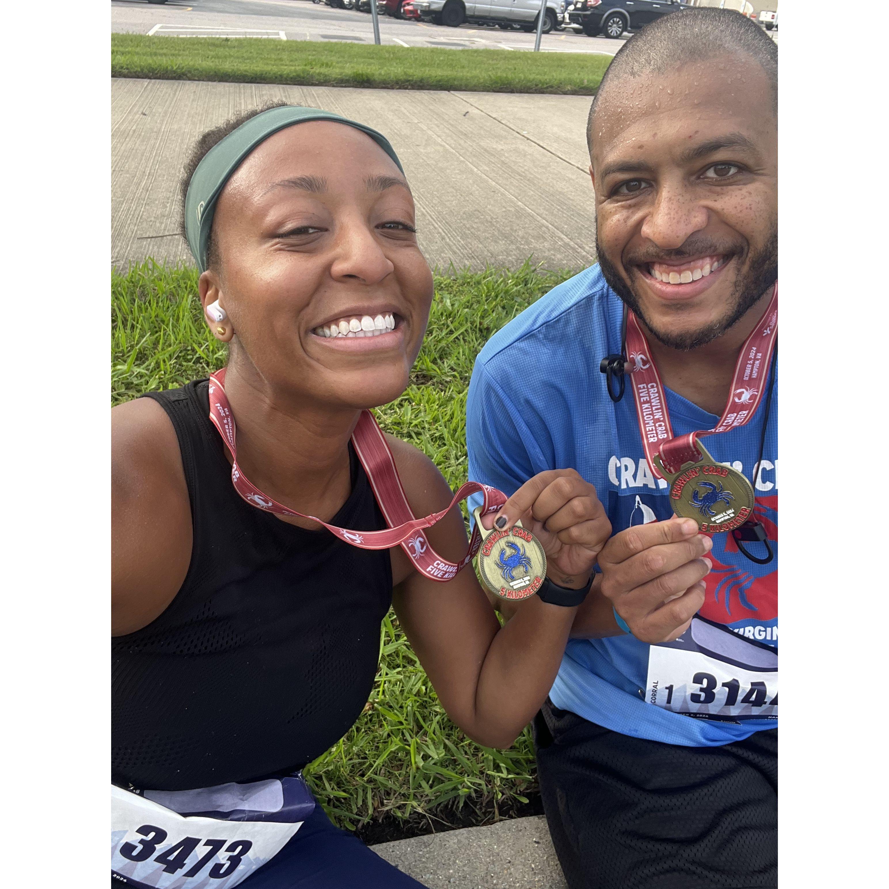 Our first (and most likely last, on my part) race together.