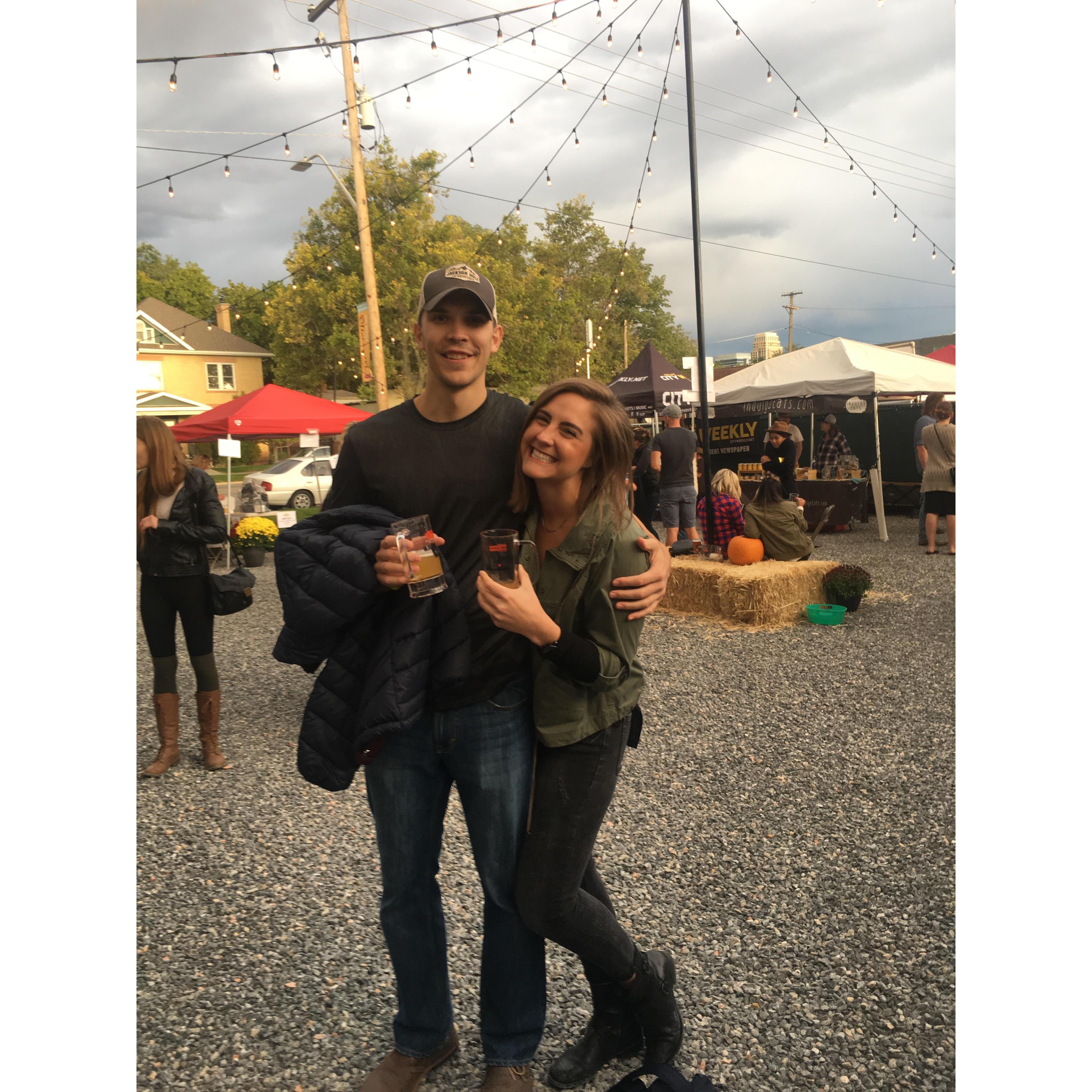 September 30, 2017: The couple attended the 4th West Oktoberfest where they proceeded to meet the majority of their current SLC friend group and discover a favorite local drinking spot!