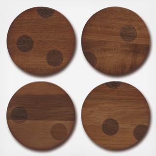 Deco Dot Coaster, Set of 4