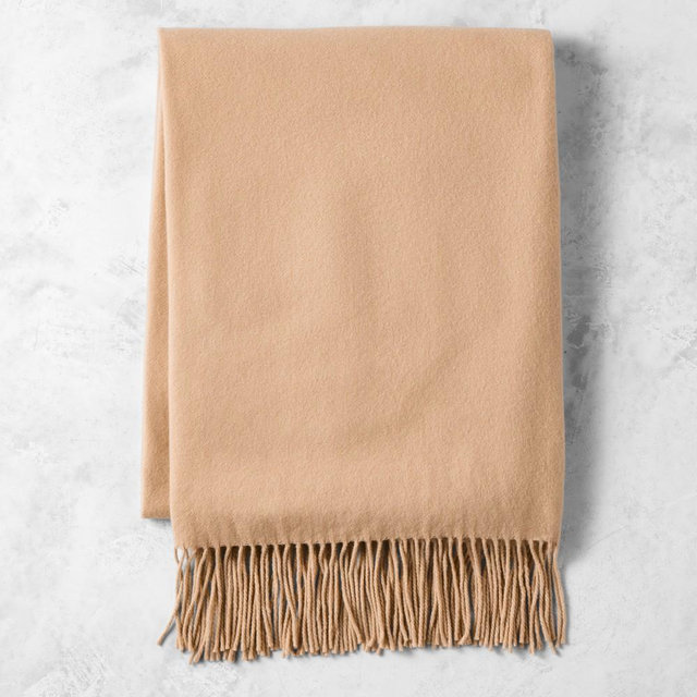 European Solid Cashmere Throw