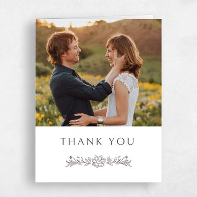 White Floral Wedding Thank You - Pasqual Photo