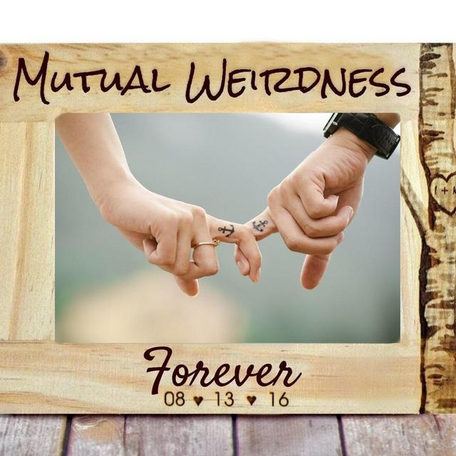 Engagement gift, Mutual Weirdness Photo Frame, Engraved Gift, Gift for Husband, Funny Wedding Gift - wedding gift - Engagement frame