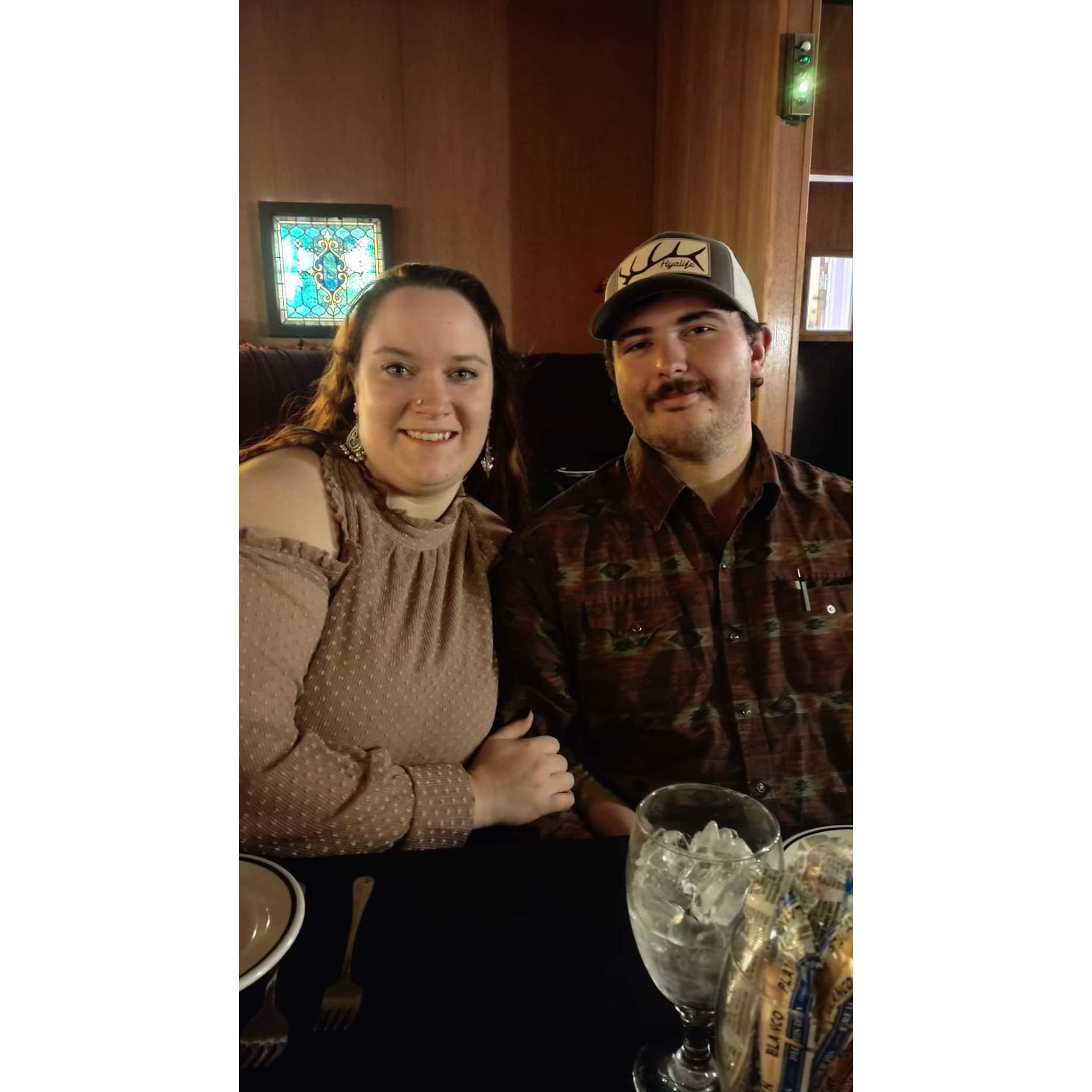 Fancy dinner in Butte.