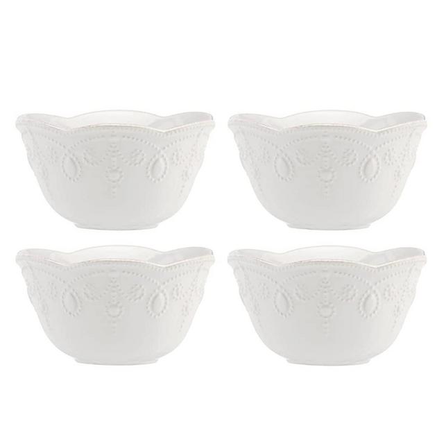 Lenox French Perle Fruit Bowls (Set of 4), 16 oz, White