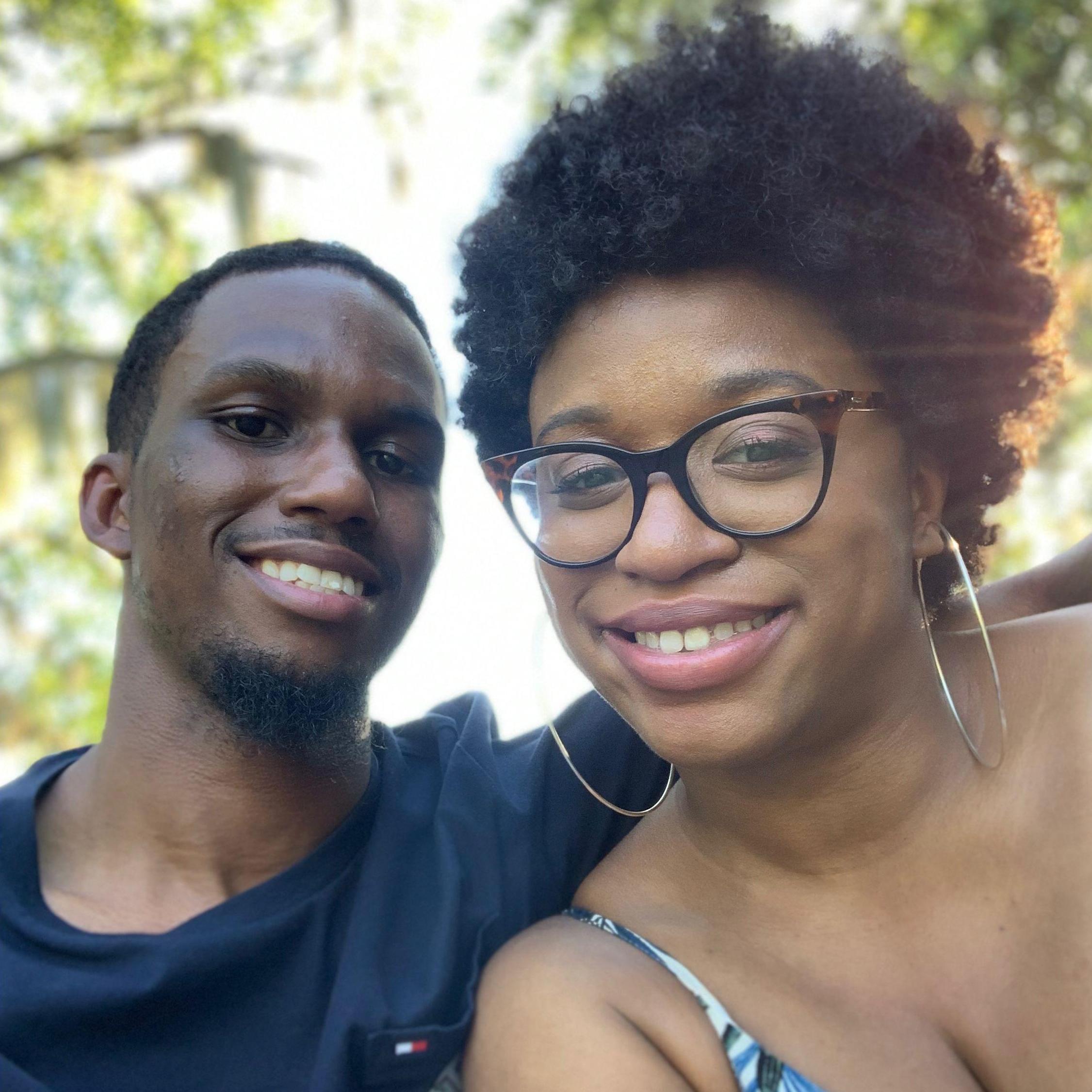 Our special place - NOMA Sculpture Garden (& our first picture together!)