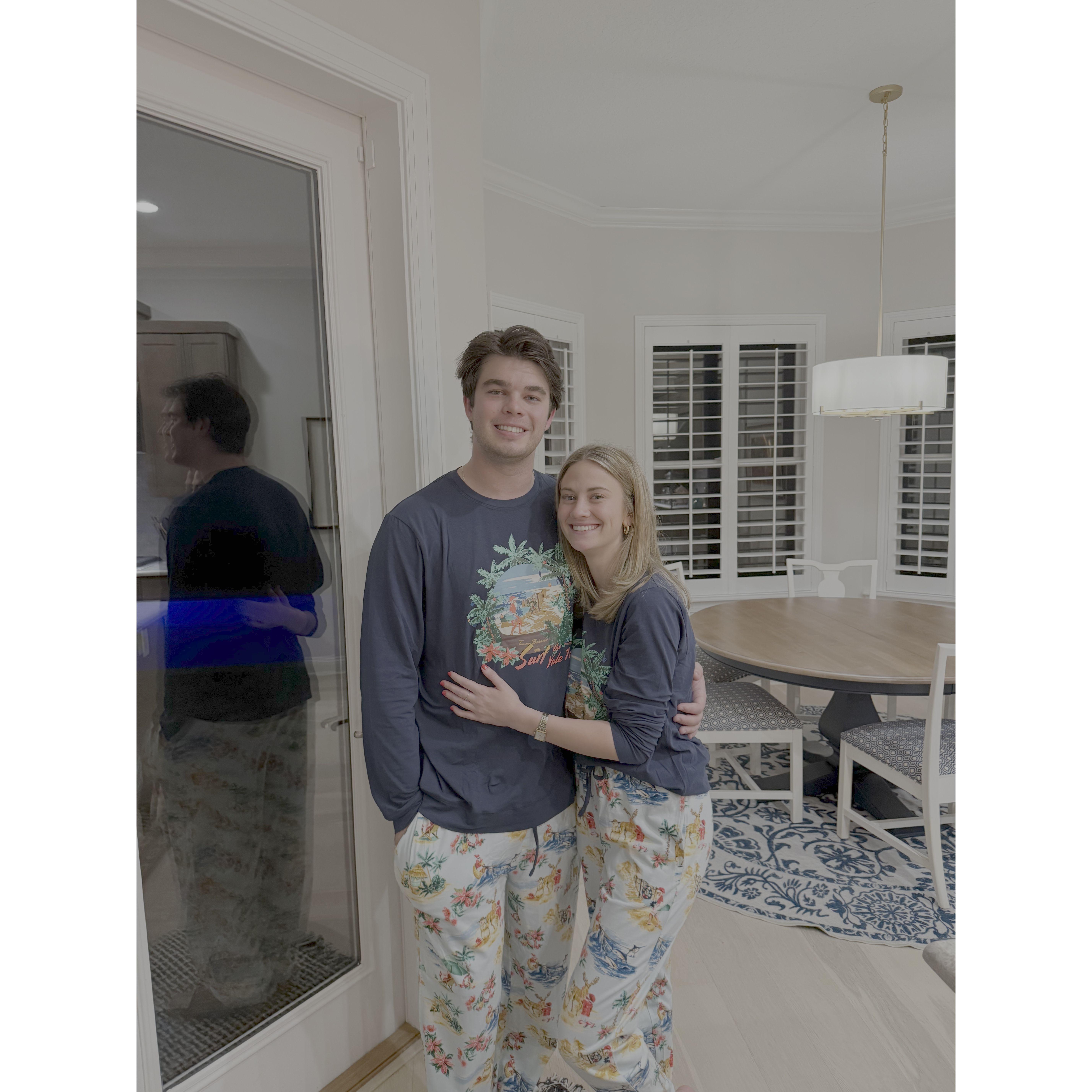 Thanks Mommom for the matching Pjs!