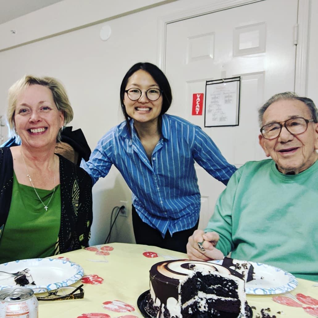 Cathy with Garred's mom and grandpa <3