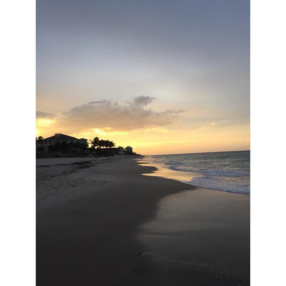 We had our first sunset walk on the beach when this picture was snapped