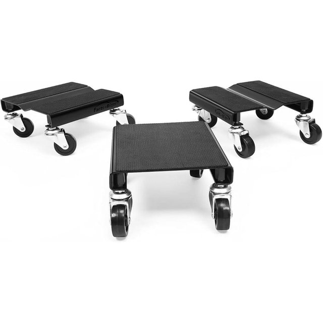 Parts-Diyer Snowmobile Dolly Set 1500lbs Capacity Anti-Slip for Snowmobiles Furniture Vehicle Lifting and Moving Equipment, Black