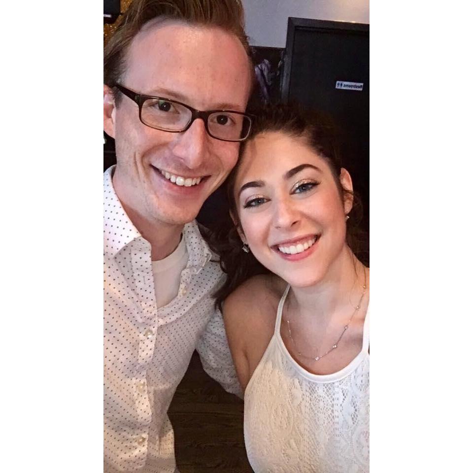Our first photo together at Lillie's 23rd birthday party