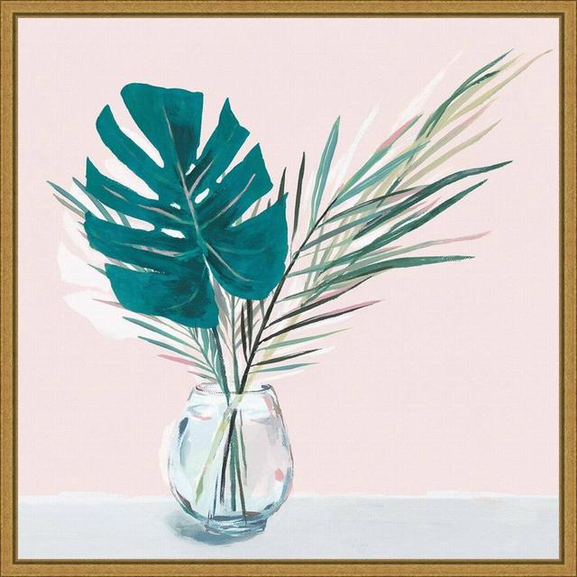 16" x 16" Sunday Palms by Isabelle Z Framed Canvas Wall Art - Amanti Art