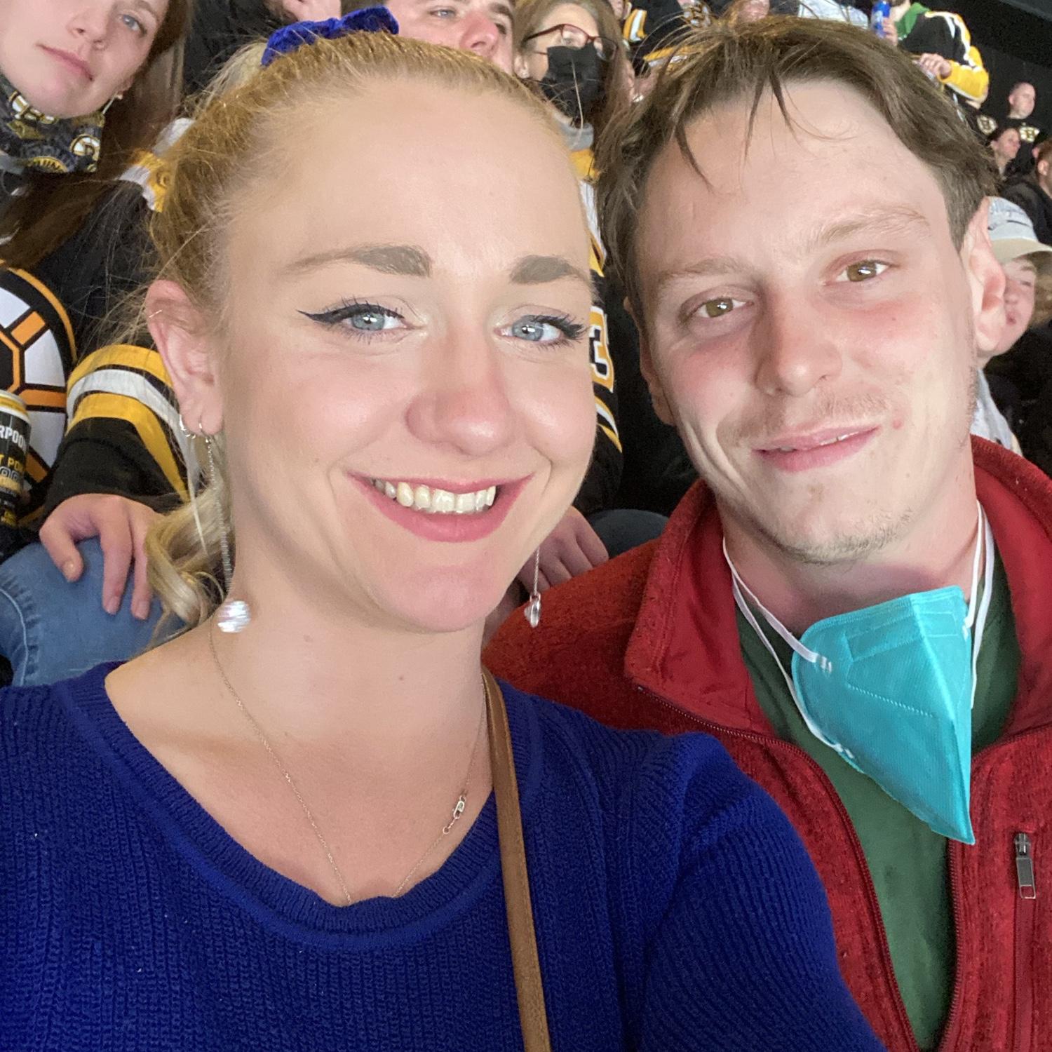 Stefs first bruins game!