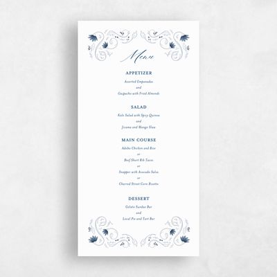 Gray, Grey Wedding Menu - Sabriel