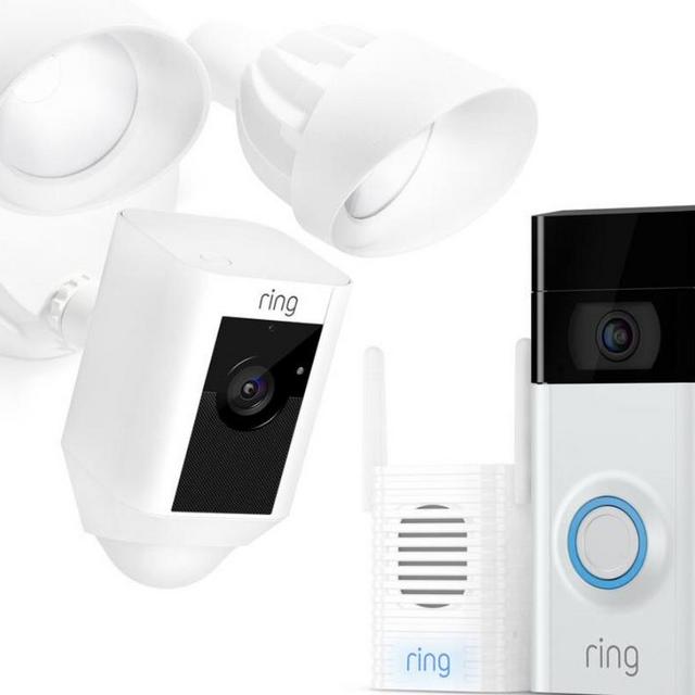 Wireless Video Doorbell 2 with Chime Pro and Floodlight Cam Black