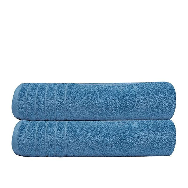 Tens Towels Bath Sheets, 100% Cotton Towels, 35x70 inches, Lighter Weight & Super Absorbent, Oversized Bathroom Towels, Quick Dry Jumbo Bath Towel Sheets (Pack of 2)(Light Blue)