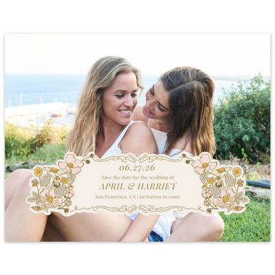 Linen, Beige Wedding Digital Save the Date - Pomeroy Photo