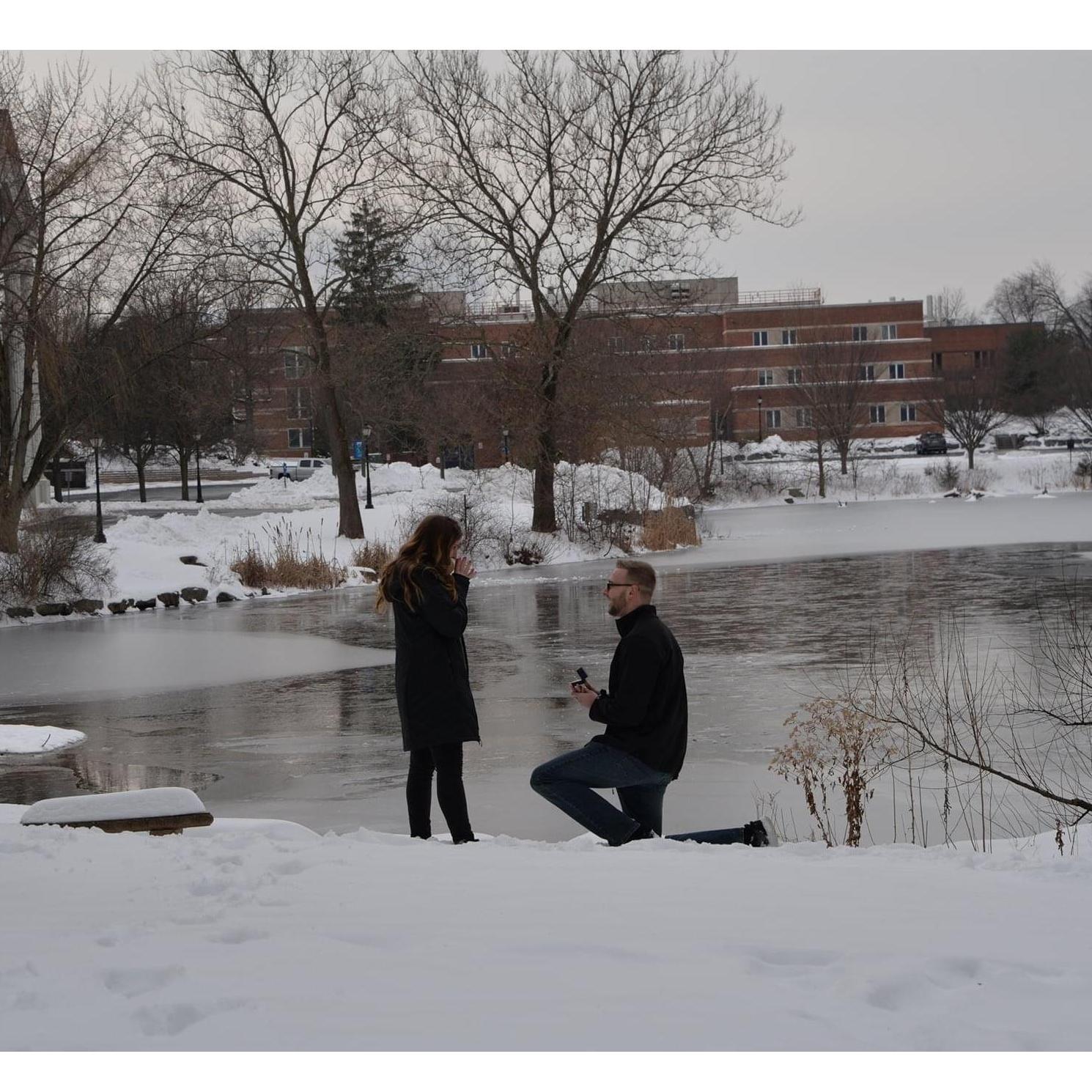 The moment Tommy got down on one knee!