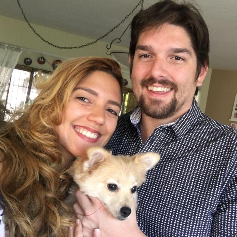 Con nuestra primera hija.