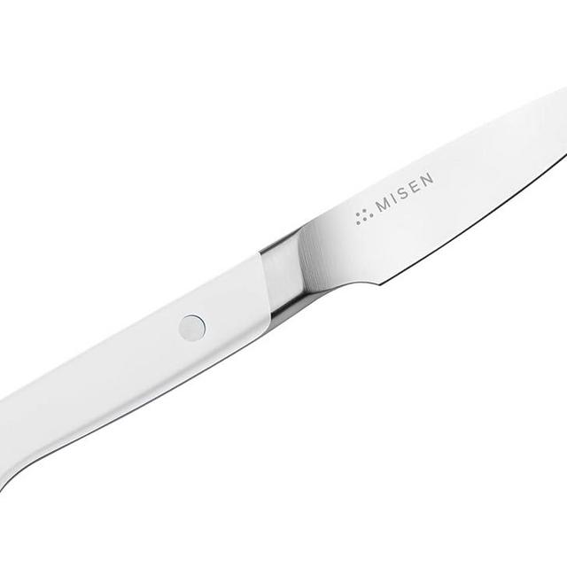 Misen 3.5" Paring Knife – Precision Kitchen Knife - High-Carbon Stainless Steel Blade – Ergonomic Handle for Peeling, Trimming, and Slicing – Lightweight, Versatile Tool for All Culinary Tasks - White