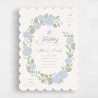 Blue Wedding Invitation - Giselda Portrait