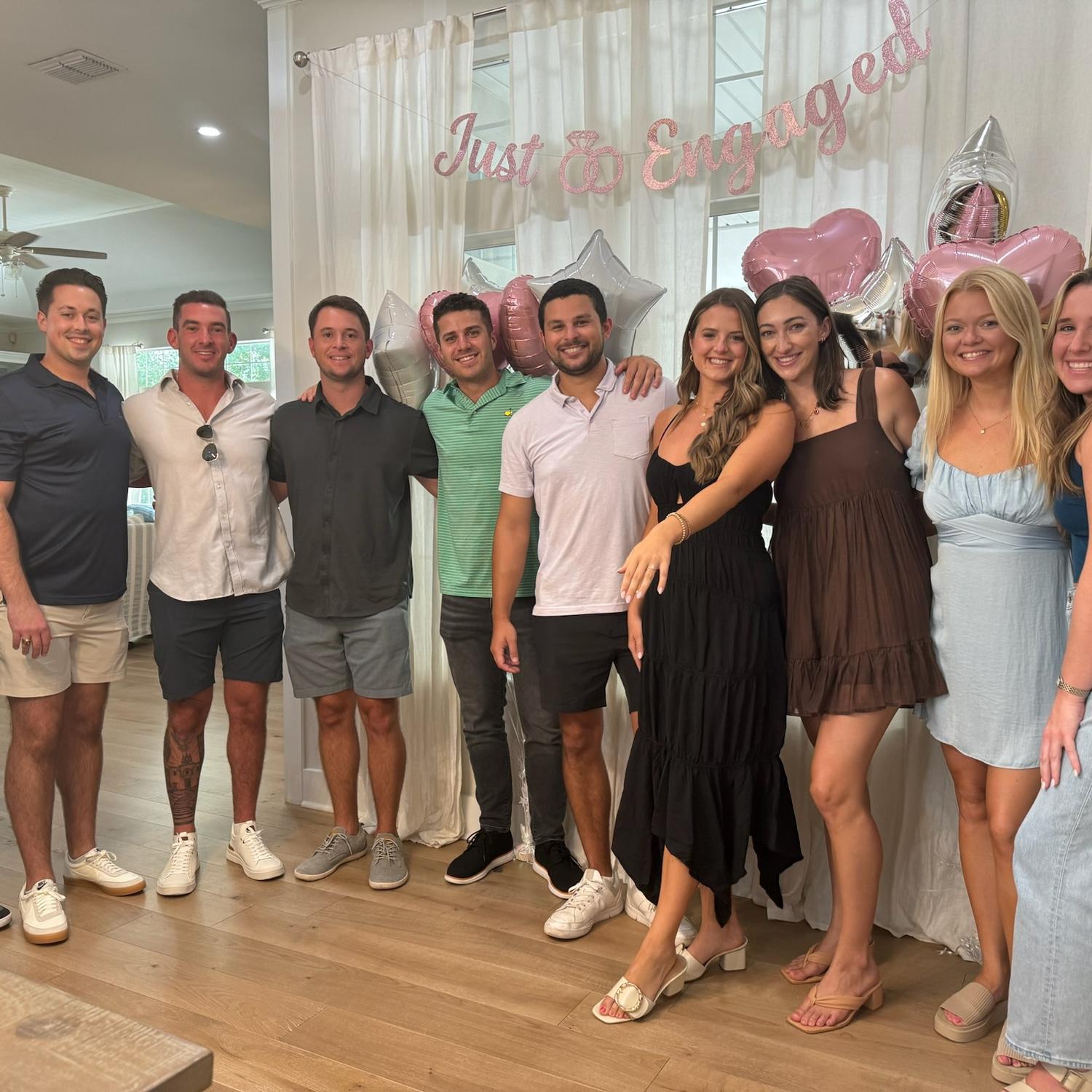 Suprise engagement with our friends! Missing a few!