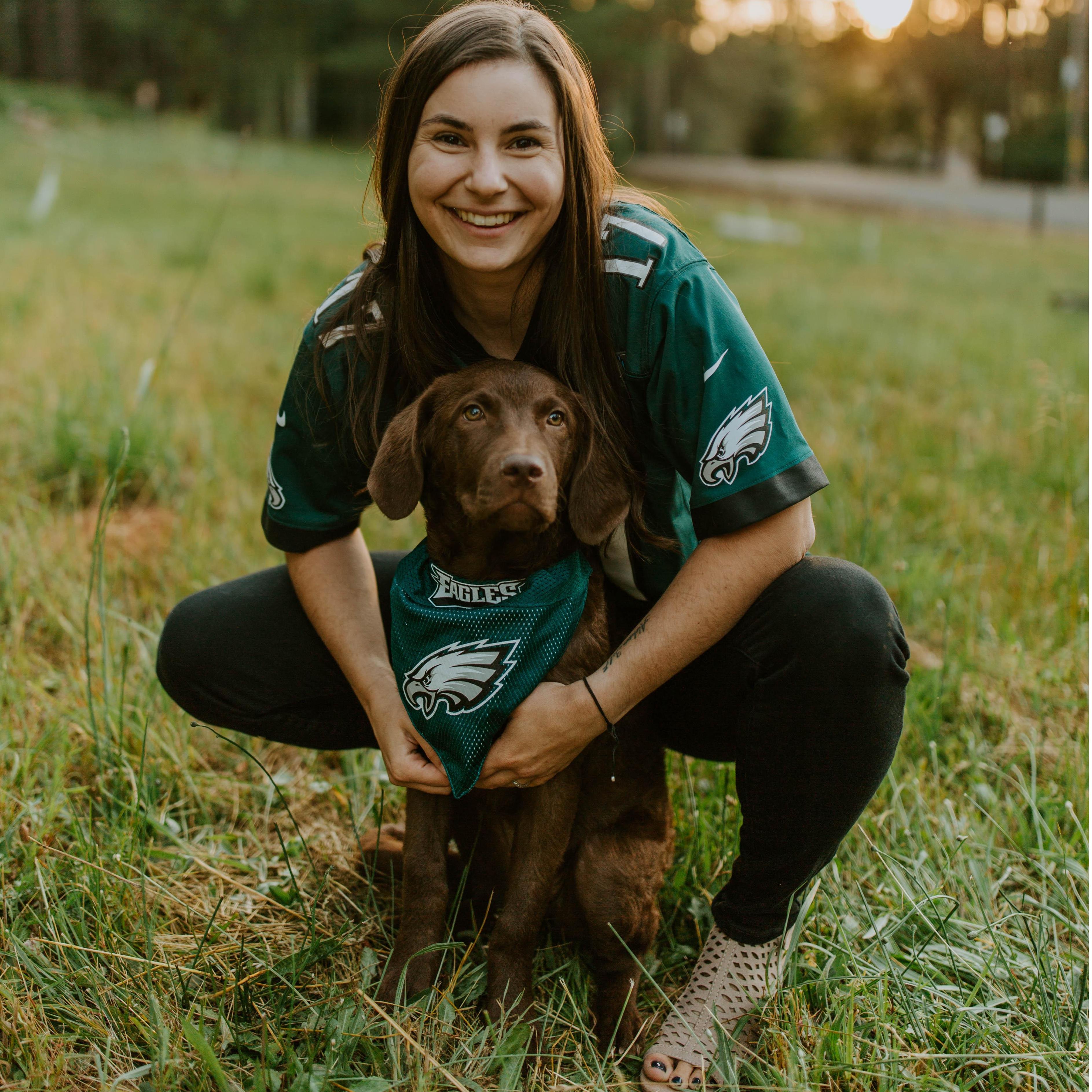 Rizzo is Brittany's puppy and is an Eagles fan