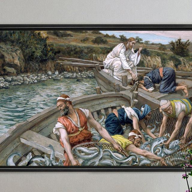 James Tissot,The First Miraculous Draught of Fish,large wall art,framed wall art,canvas wall art,large canvas,M1600