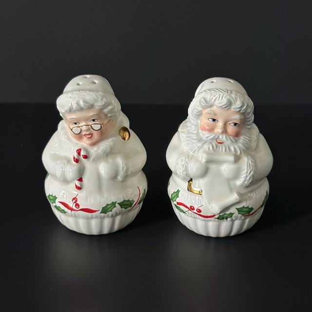 Vintage Lenox Santa & Mrs. Claus Salt and Pepper Shakers