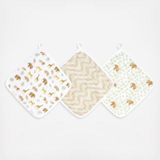 Essentials Assorted Washcloth, Set of 3