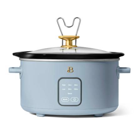 Beautiful 4Qt Slow Cooker with Touch-Activated Display, by Drew Barrymore (Blue)