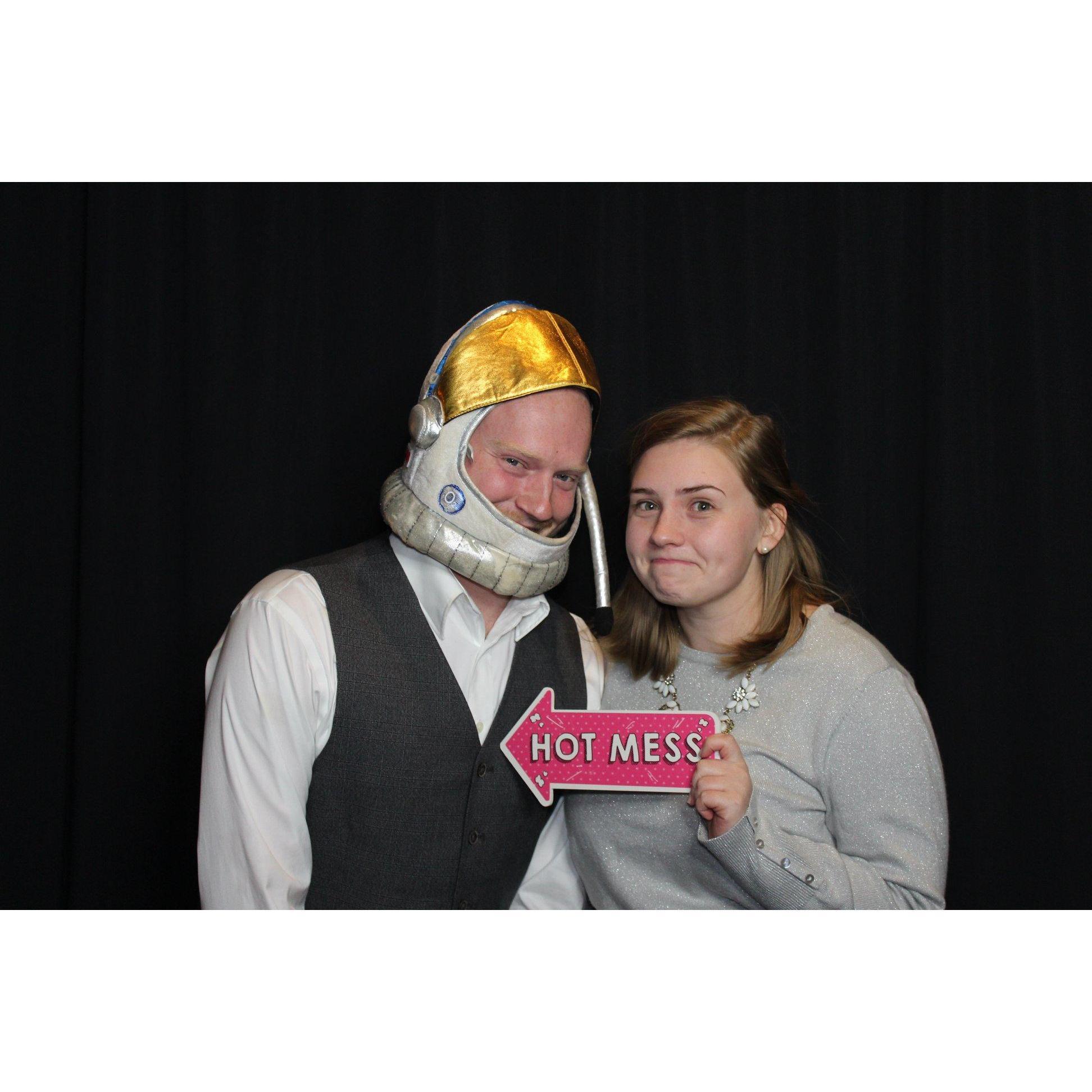 A friend of ours had a photo booth and props at her wedding. We clearly enjoyed ourselves.