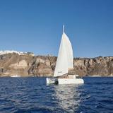 Santorini Gold Catamaran Cruise with Snorkel, BBQ & Open Bar
