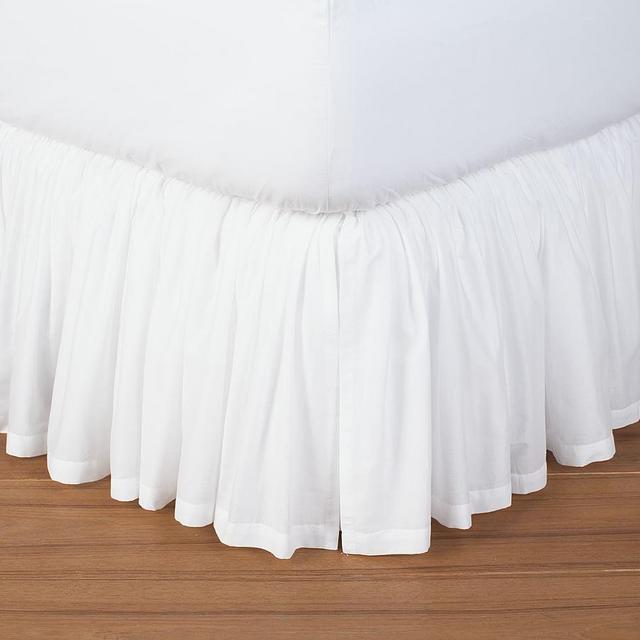 Voile Bed Skirt, King, White
