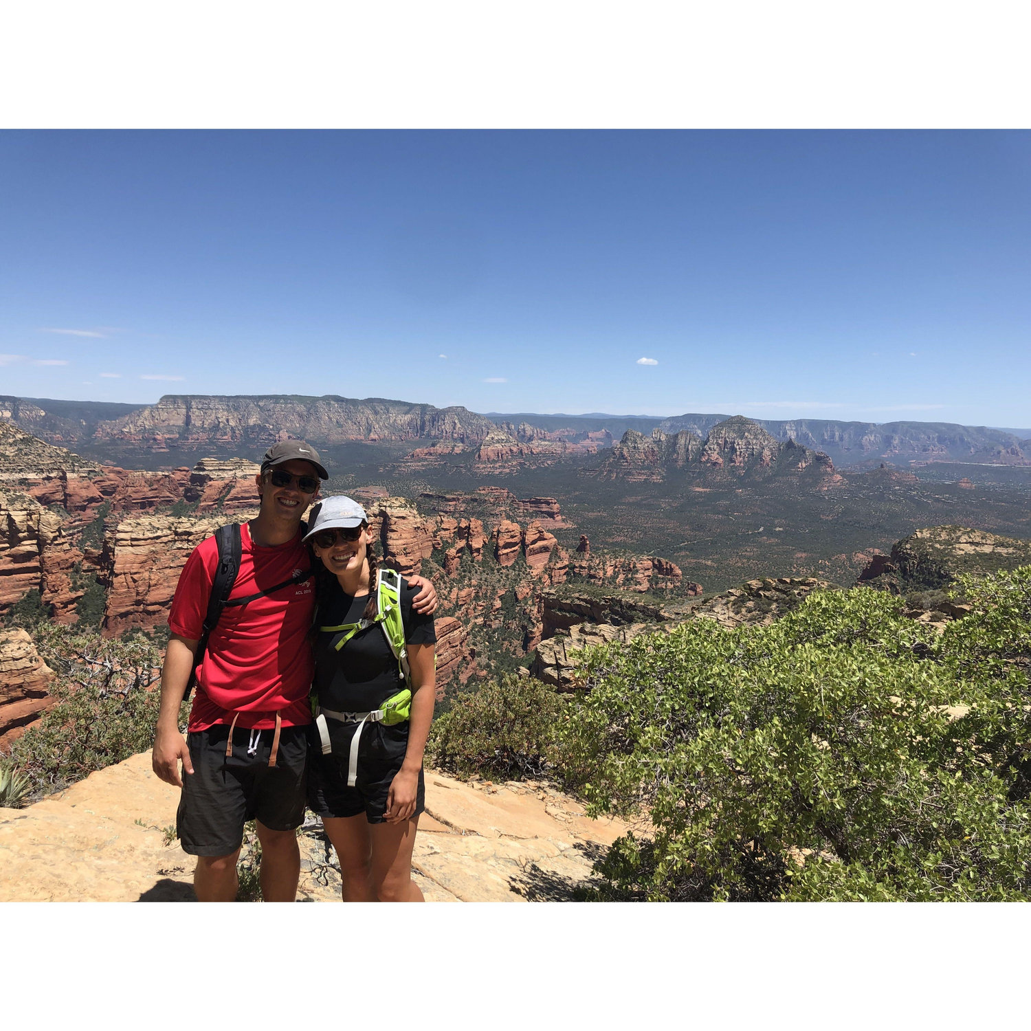 Hiking in Sedona on our 2020 road trip moving out to UT for med school